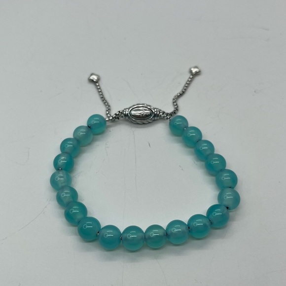 David Yurman aqua Caledonia spiritual bead bracelet 8mm - Picture 5 of 5
